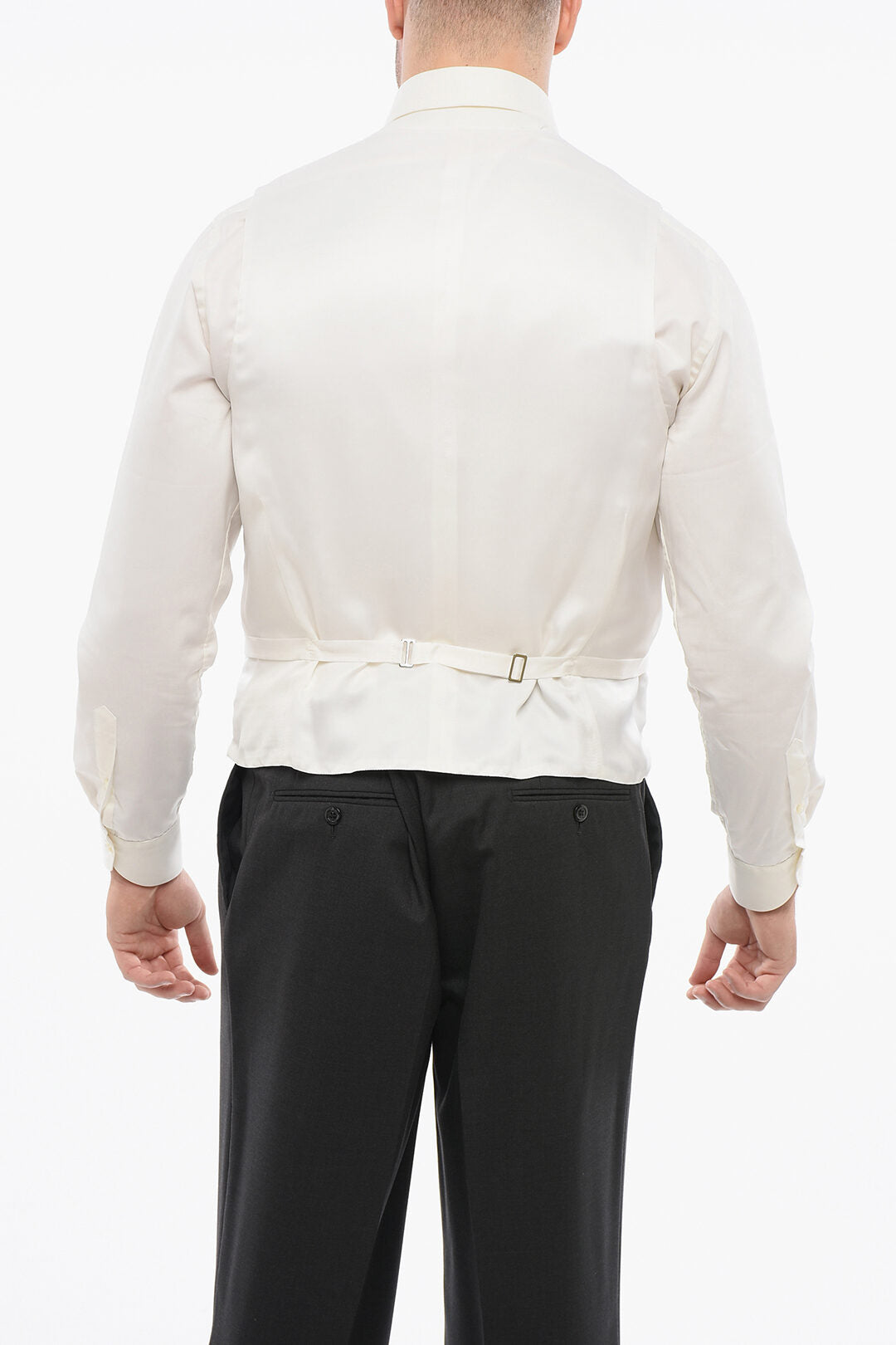 Corneliani 2470~Silk 4-Button Waistcoat with Welt Pockets
