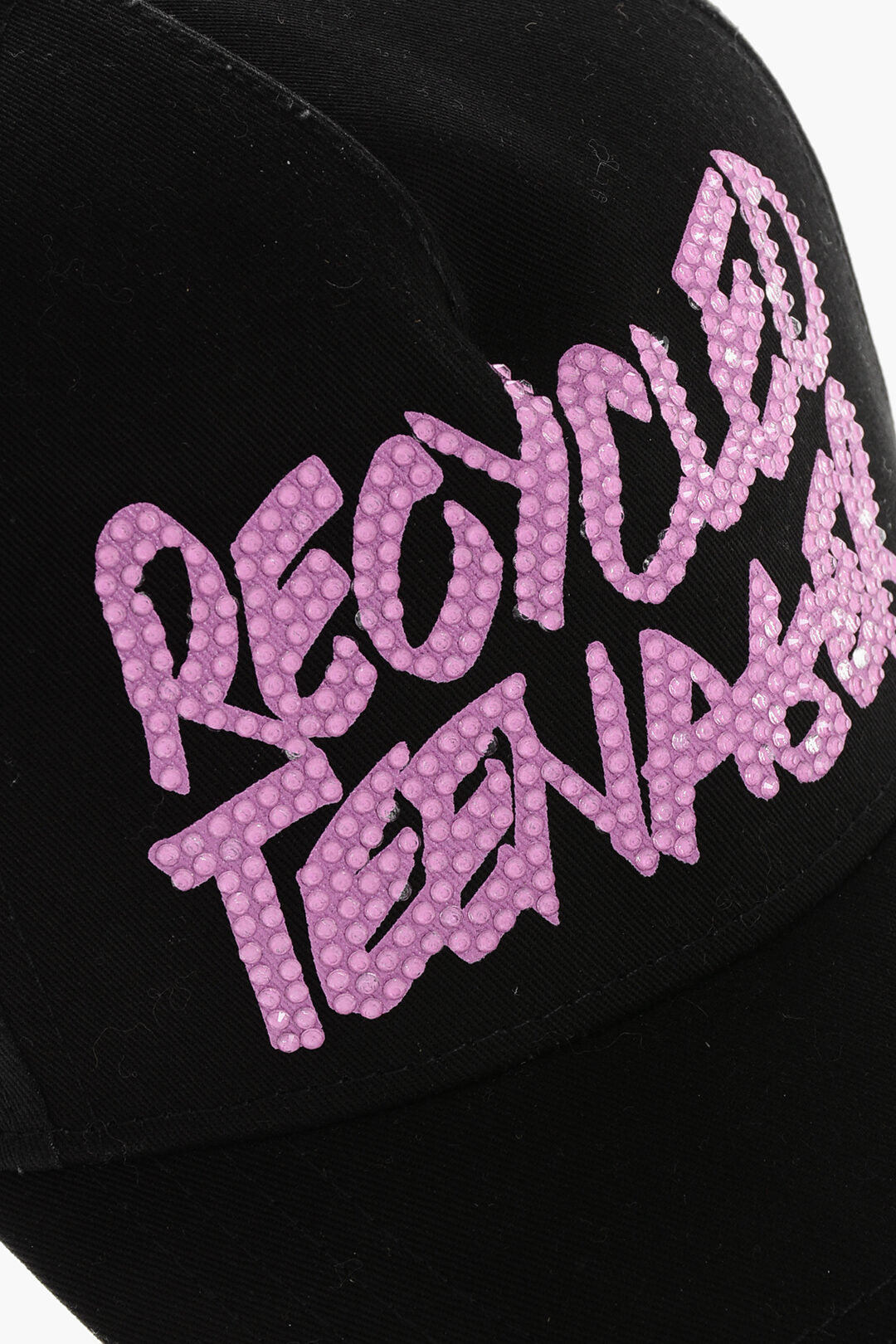 Dsquared2 3500~Baseball Cap RECYCLED TEENEGER in Solid Color with Strass Detail