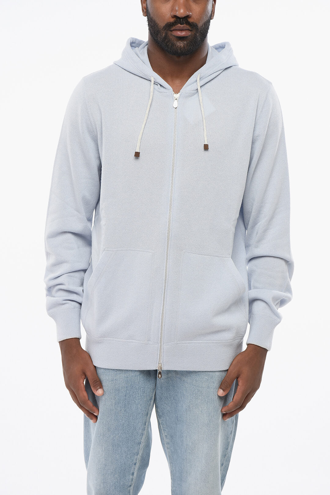 Brunello Cucinelli 2750~Pure Cashmere Sweater with Zip and Hood