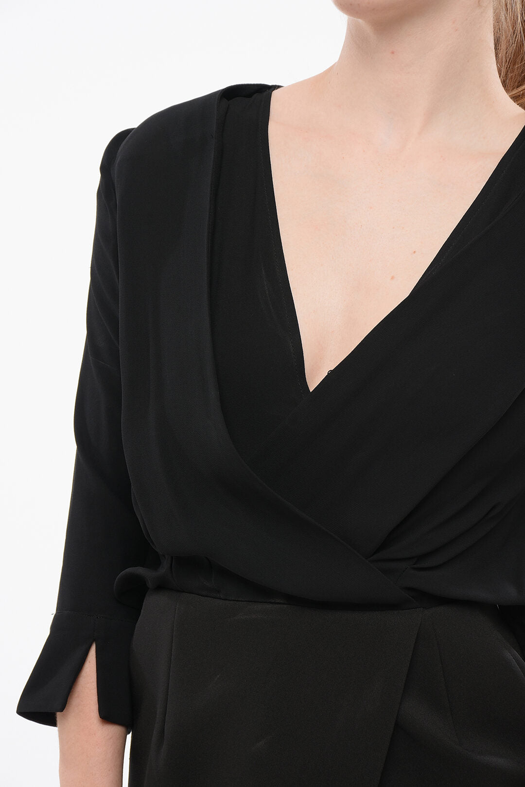 Elisabetta Franchi 3500~Wrap Shirt Dress with 3/4 Sleeves