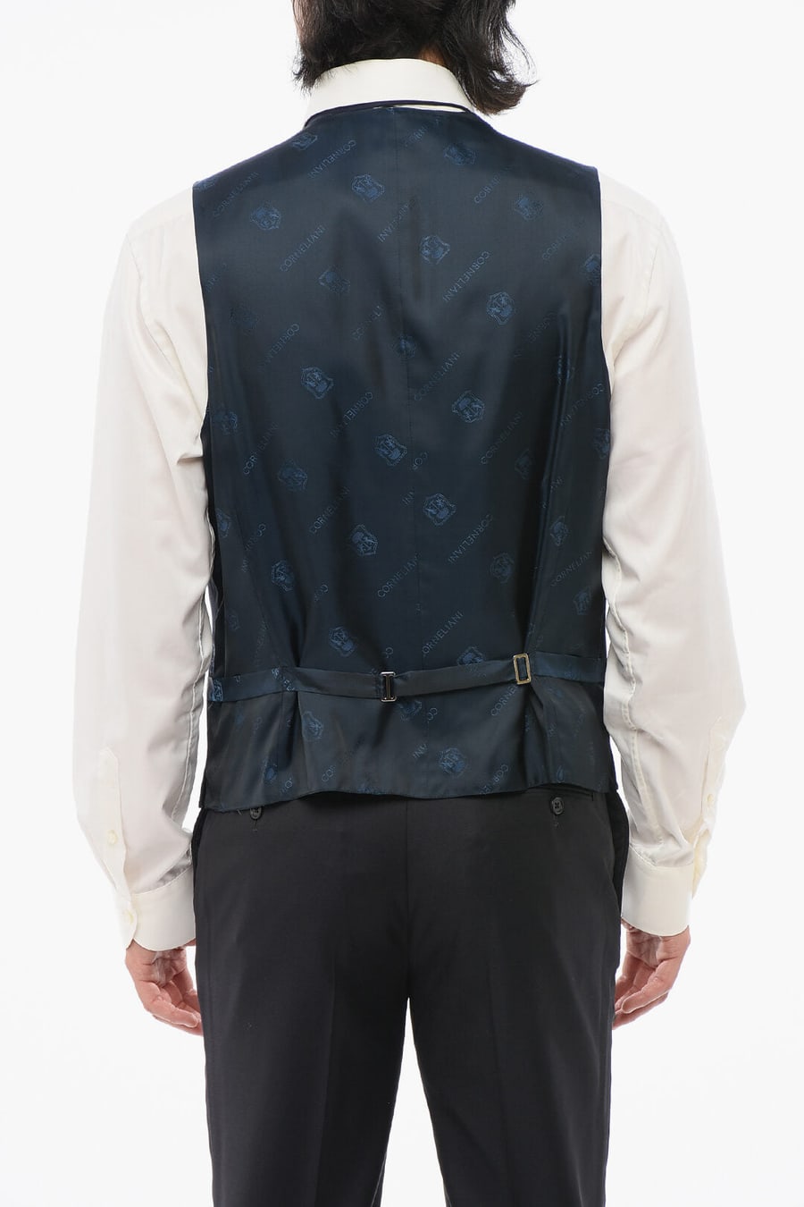 Corneliani 2405~Double-Breasted Waistcoat with Geometric Pattern