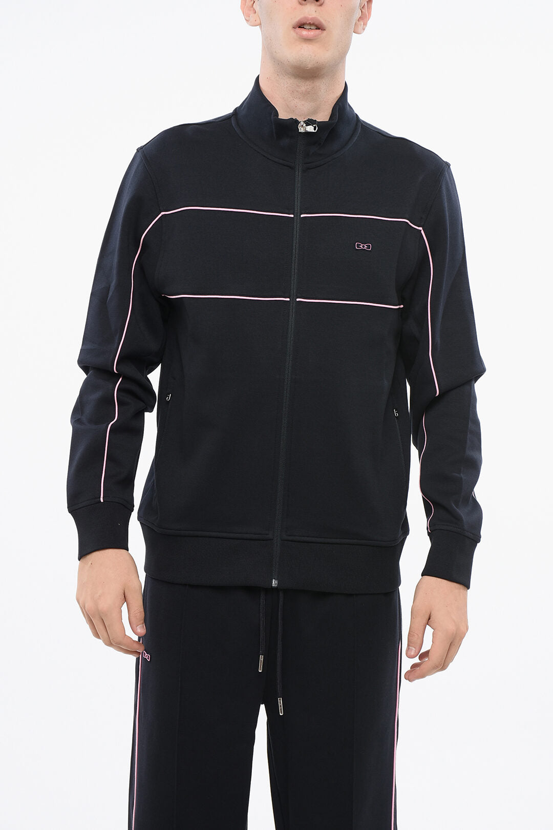 Eden Park 2405~Cotton-Blend Sweatshirt with Contrasting Details