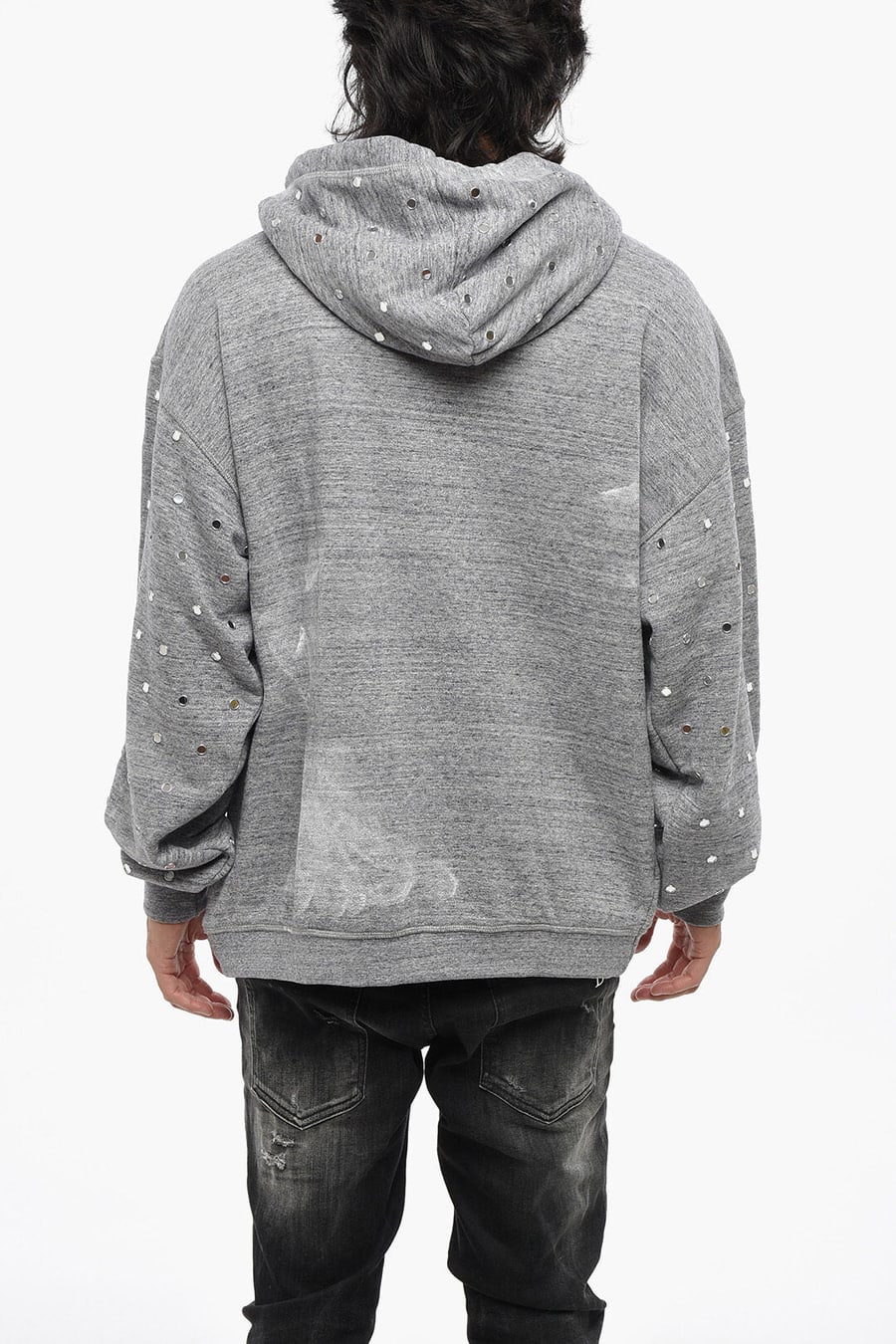 Dsquared2 2470~Hooded Sweatshirt TINY MIRROR with Front Zip, view 2