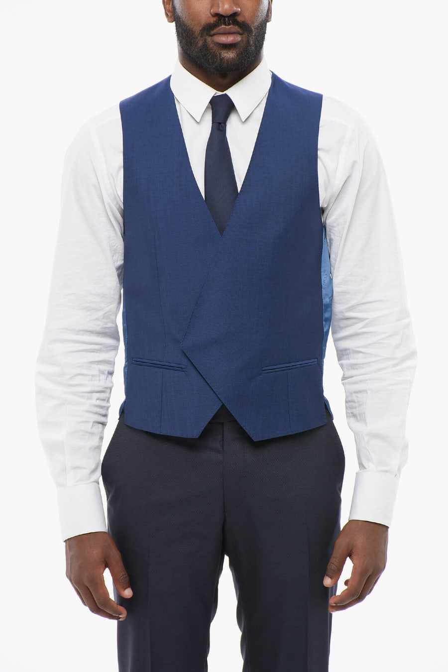 Corneliani 2405~Double-Breasted Waistcoat with Hidden Buttoning