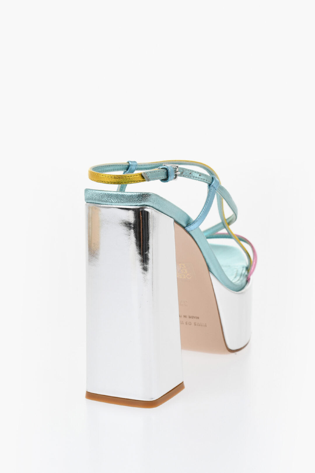 Haus Of Honey 3050~Laminated Leather Ankle-Strap Sandals with 14cm Heel, view 2