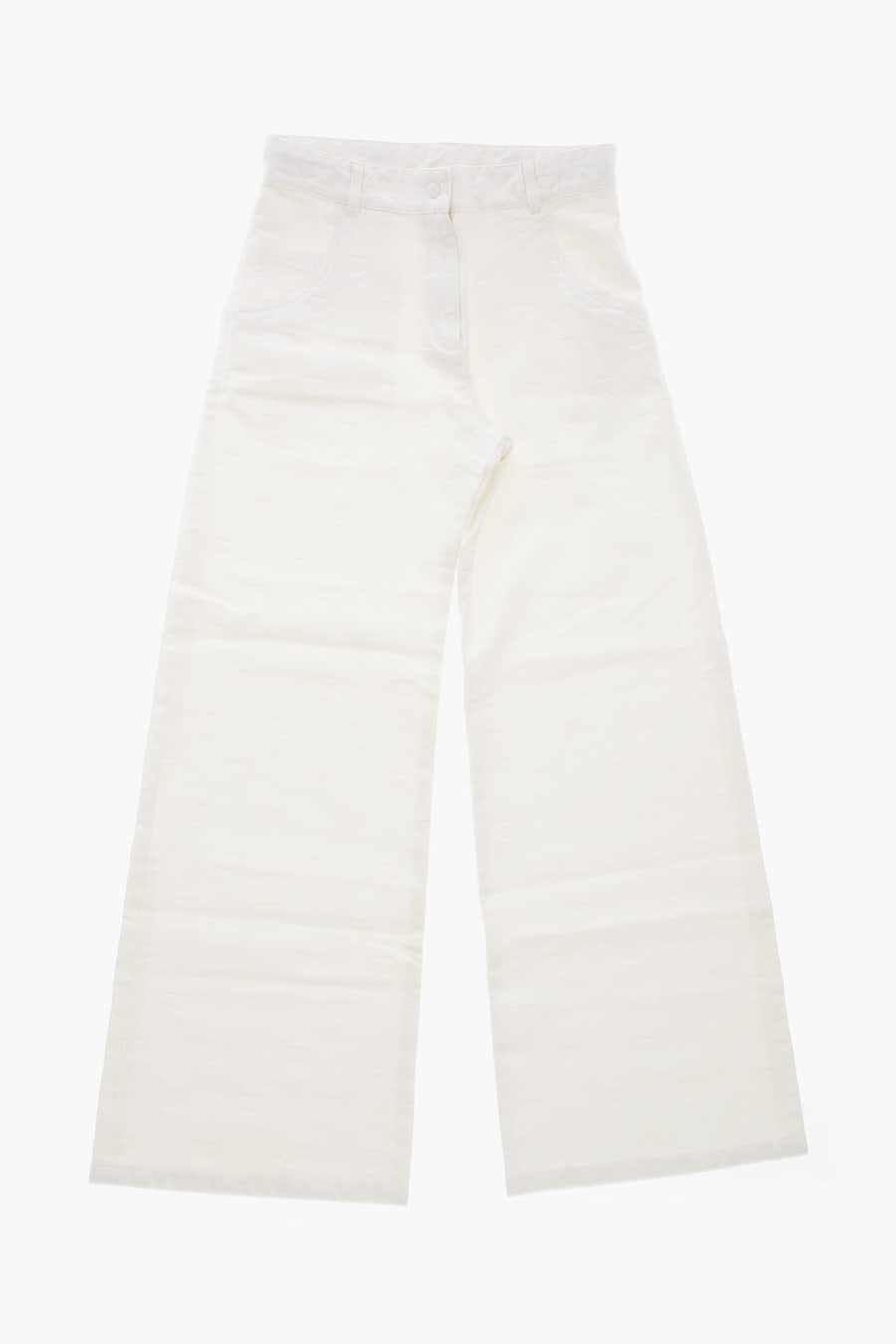 Dior Kids 0405~Cotton Gabardine Trousers with All-Over Monogram