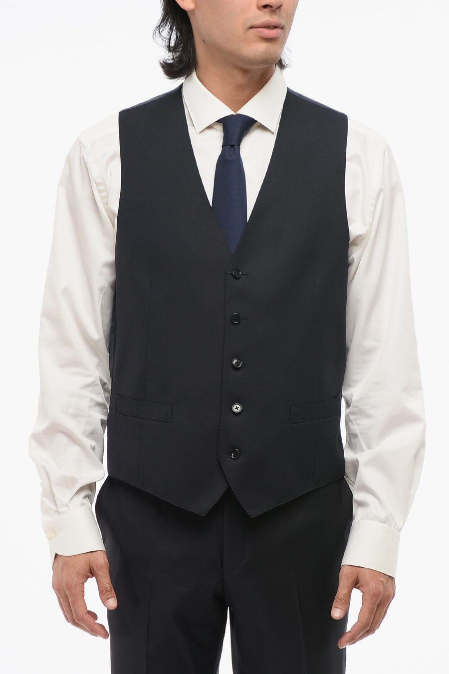 Corneliani 2405~Five-Button Virgin Wool Waistcoat