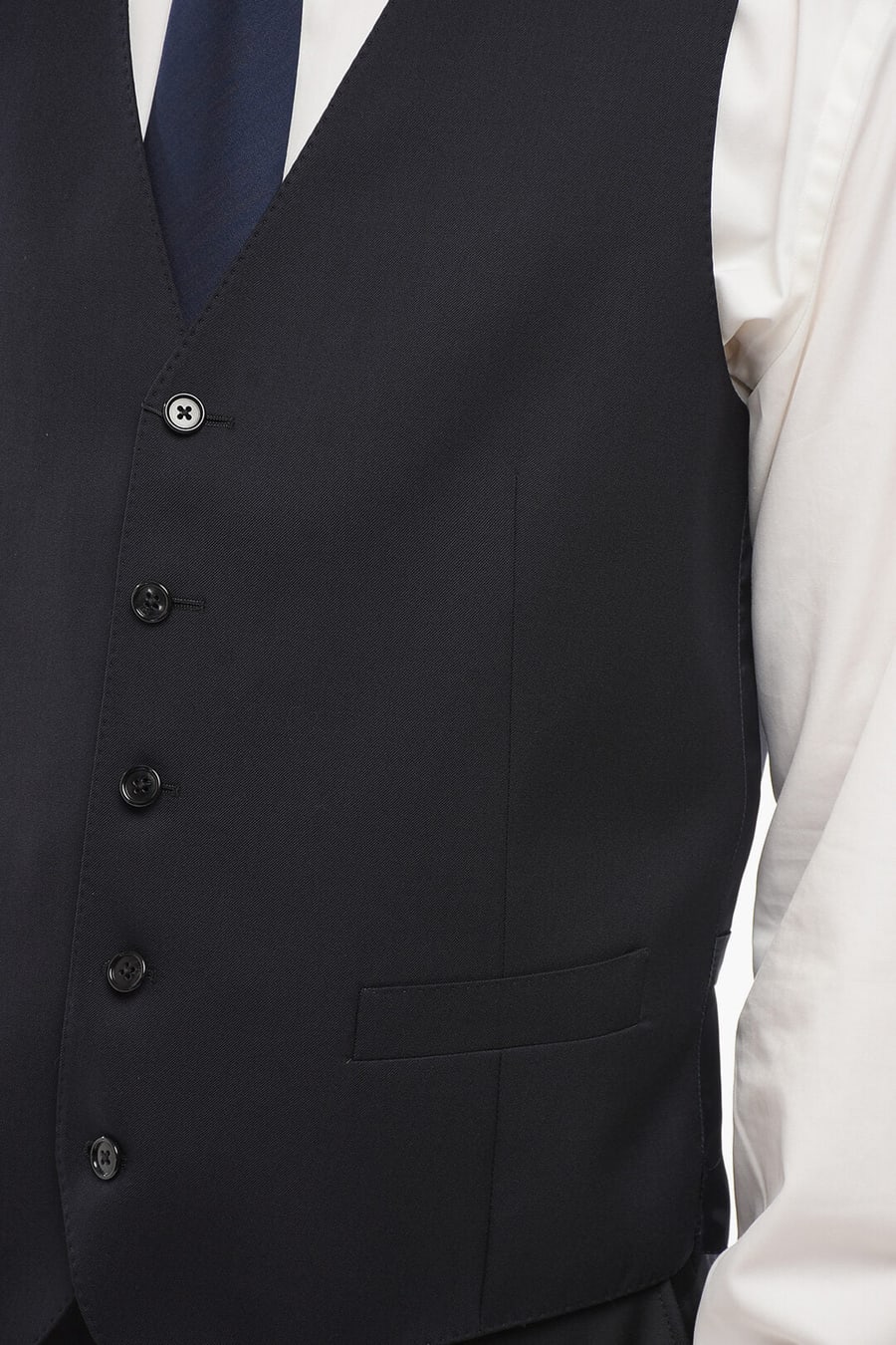 Corneliani 2405~Five-Button Virgin Wool Waistcoat, view 3