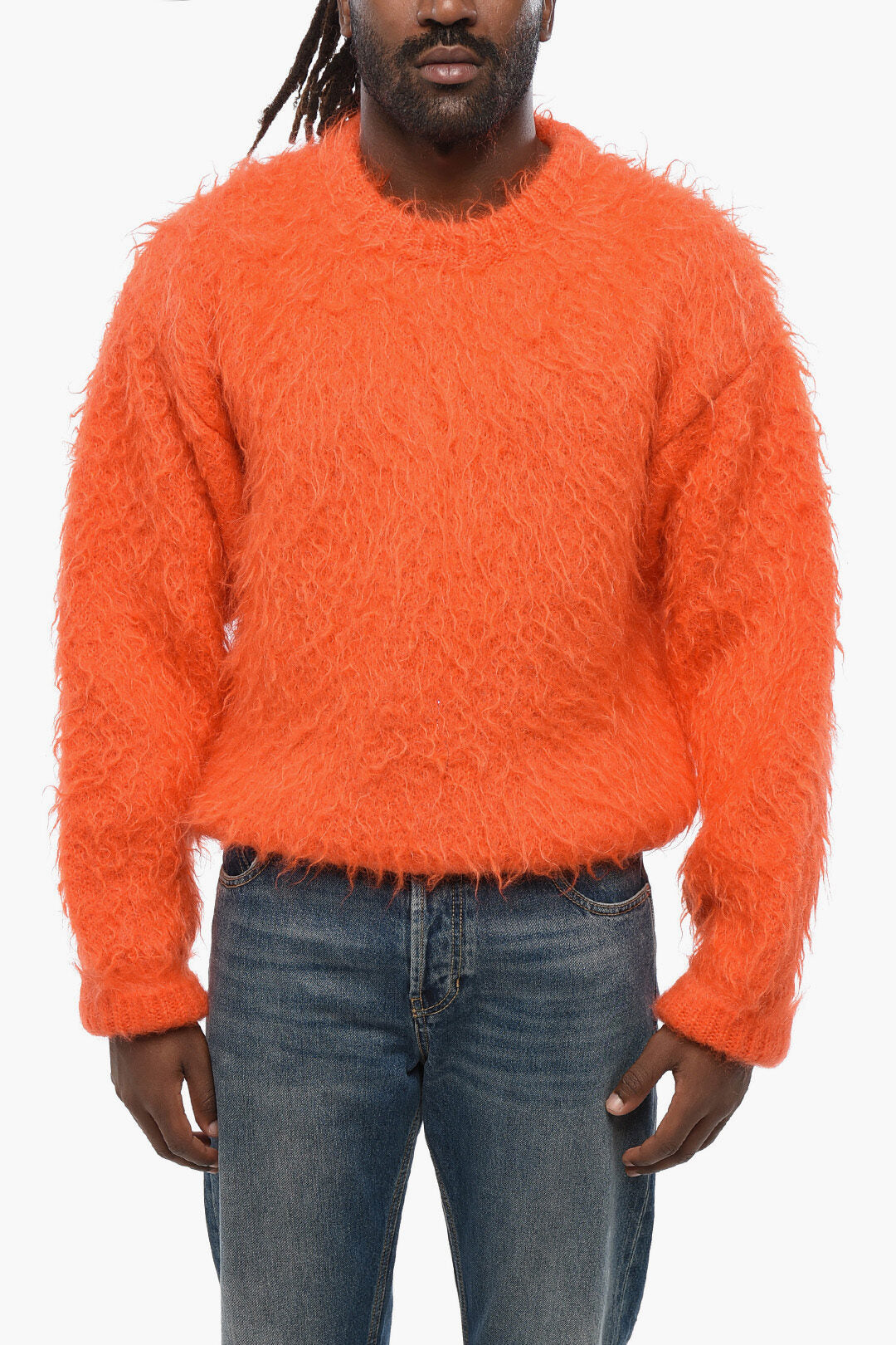Jil Sander 2950~Mixed-Mohair Crewneck Sweater CASENTINO