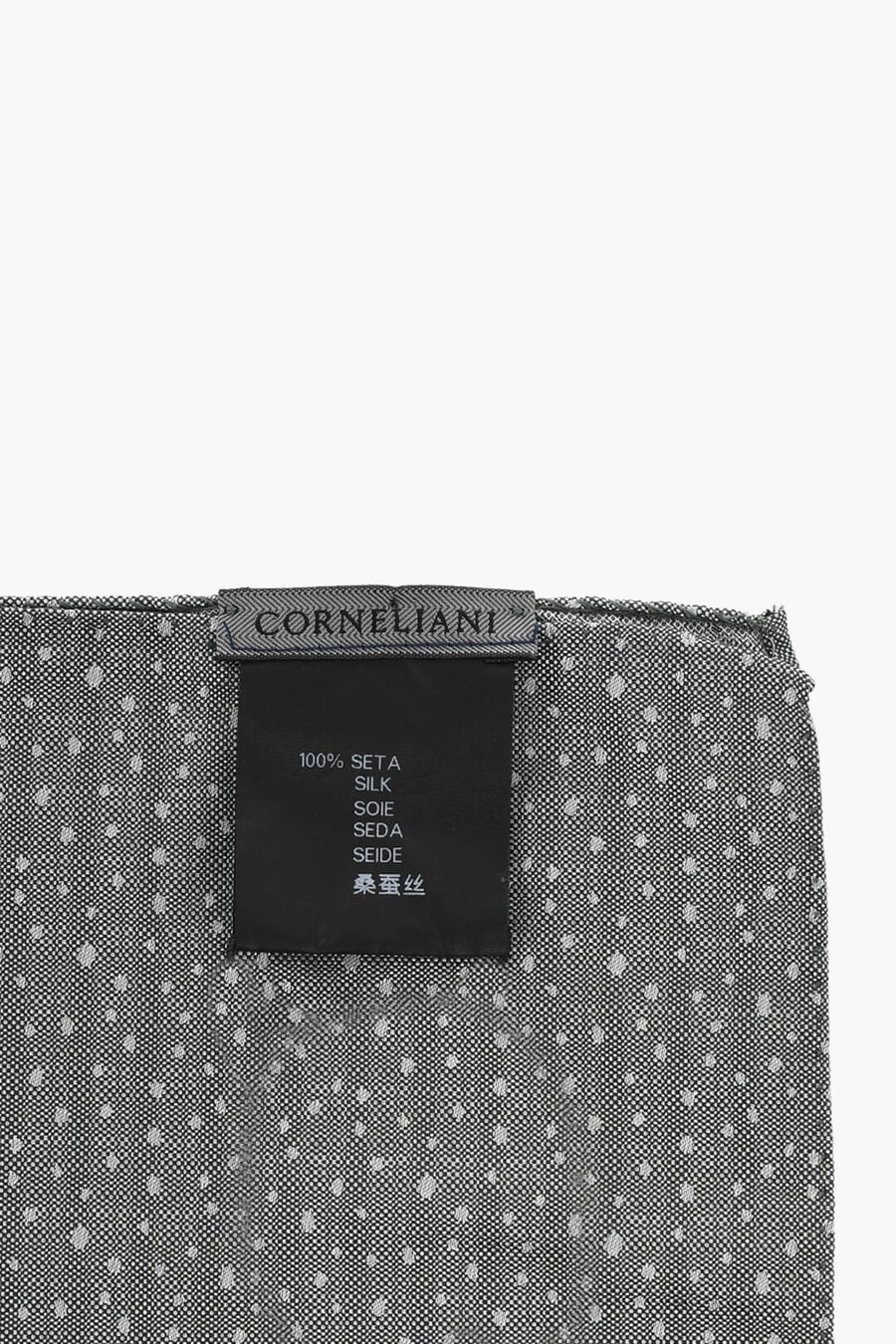 Corneliani 2850~Patterned Silk Pocket Square, view 3