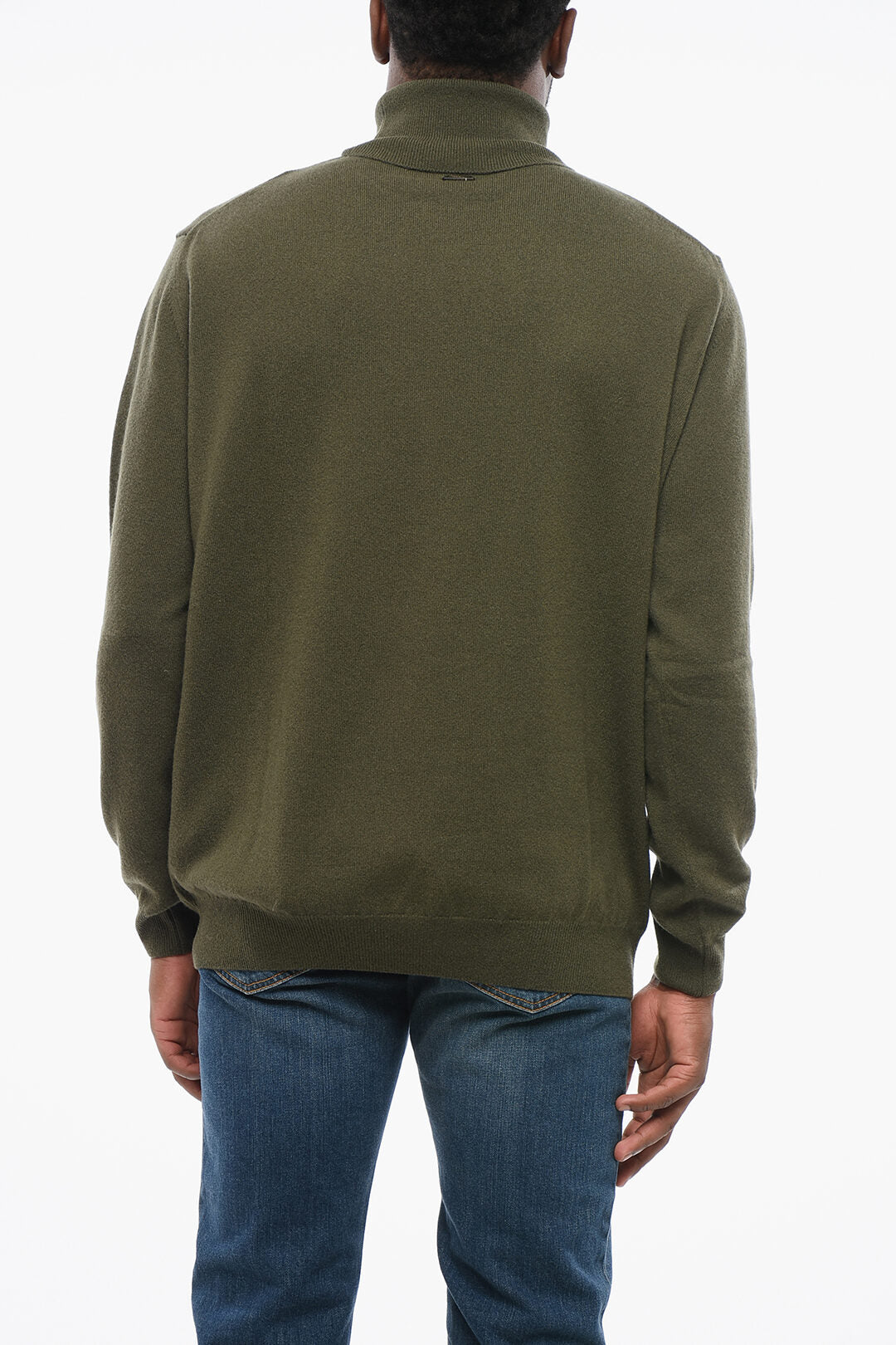 Corneliani 2850~Wool and Cashmere Turtleneck Sweater, view 2