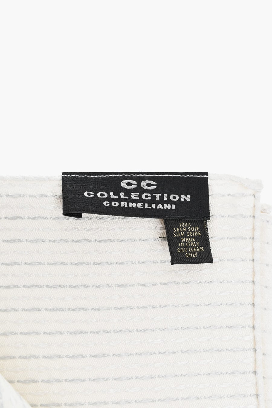 Corneliani 2500~CC COLLECTION Patterned Silk Pocket Square, view 3