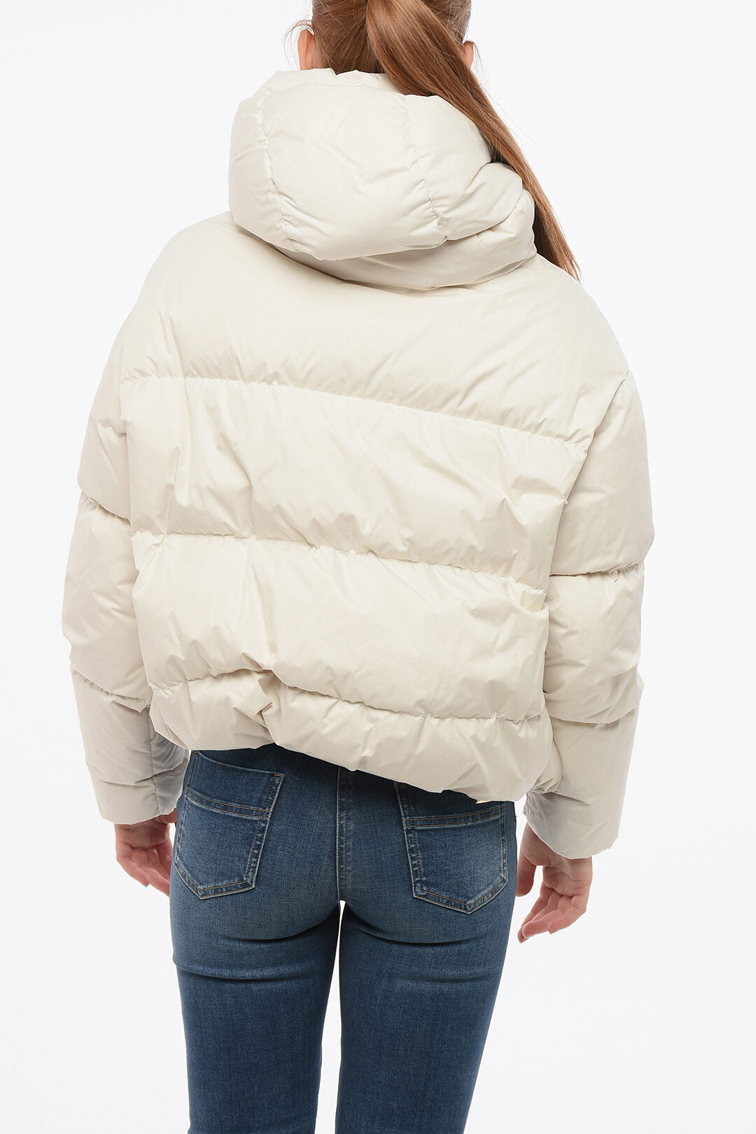 Bacon 2405~Puffer Jacket CLOUD with Hood and Front Zip
