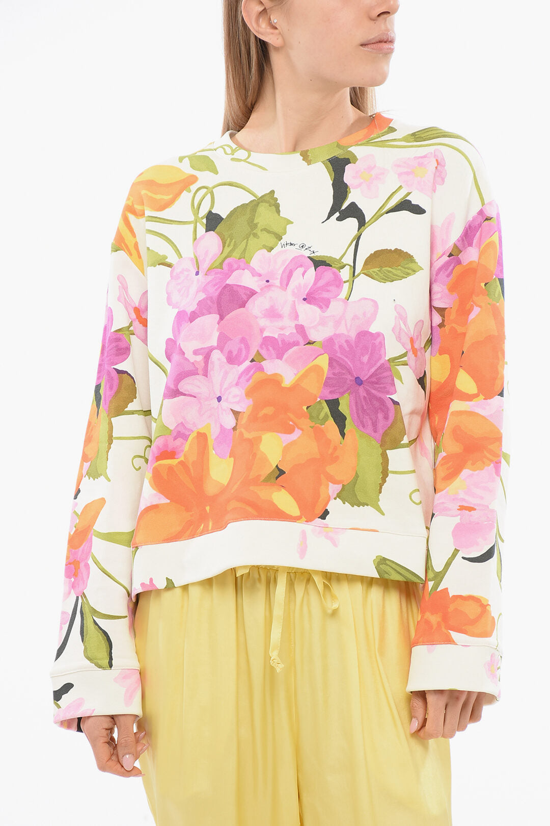 Viktor & Rolf 0180~Oversized Sweatshirt BOXY with Floral Print