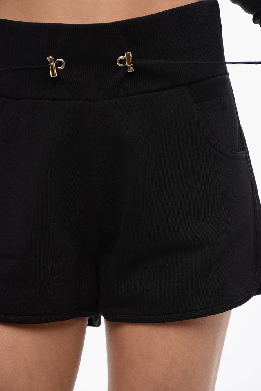 Balmain 0500~Jersey Multi-Pocket Shorts With Logo Print, view 3