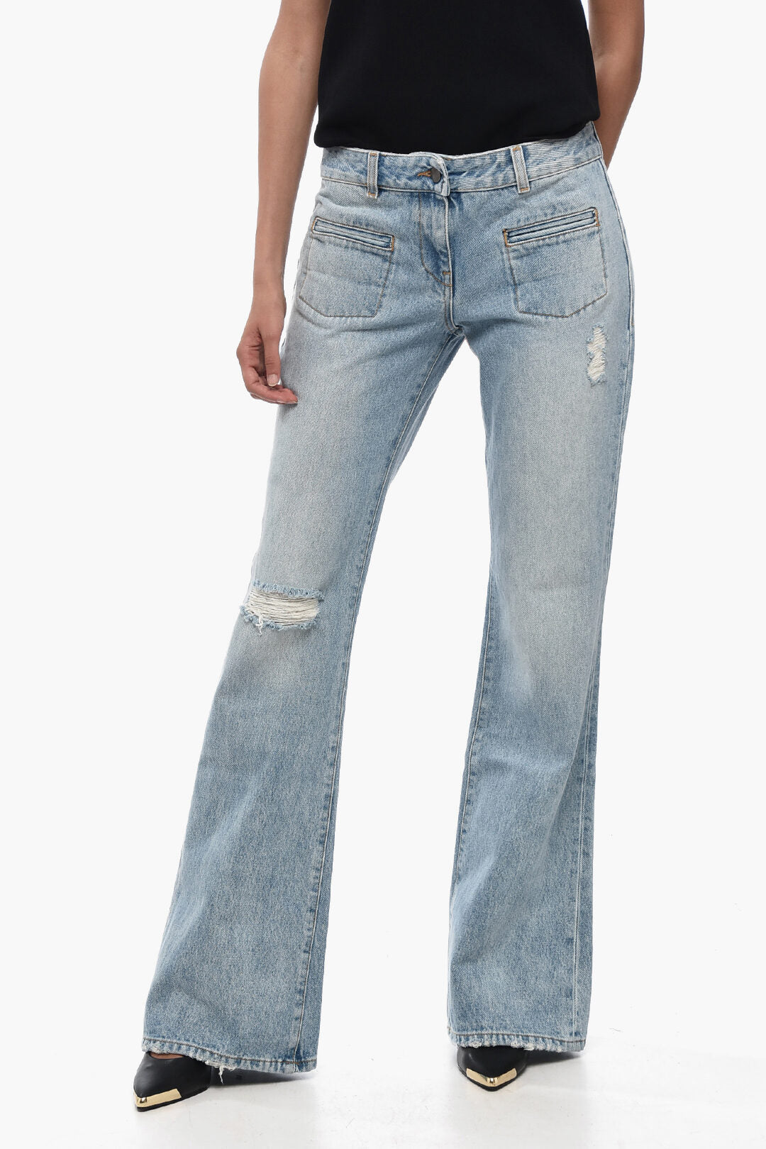 Palm Angels 2405~Bootcut Jeans Light Wash 29 cm