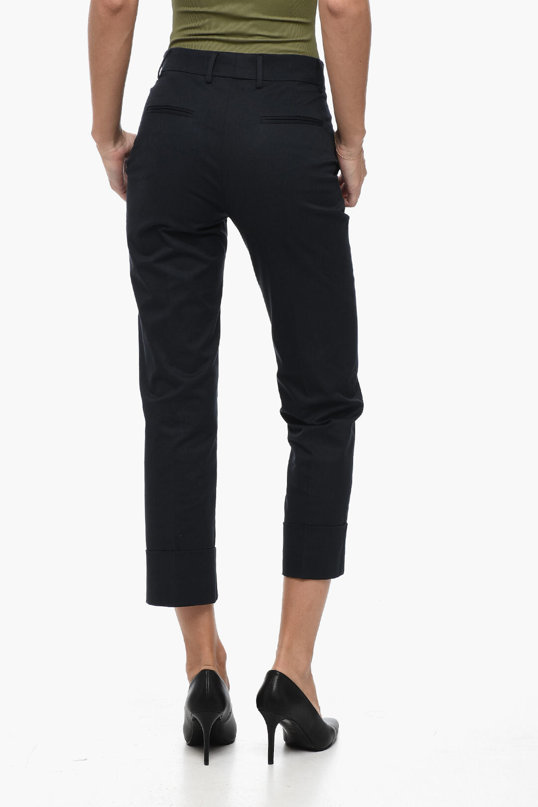 QL2 2405~Chino Stretch Cotton Pants MAURA with Turn-Up, view 2