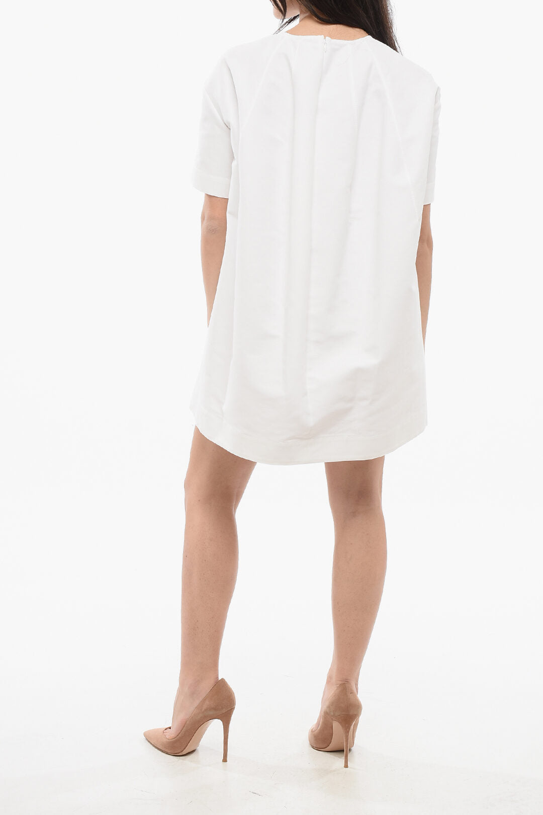 Marni 2405~Cotton Mini Dress with Short Sleeves, view 2