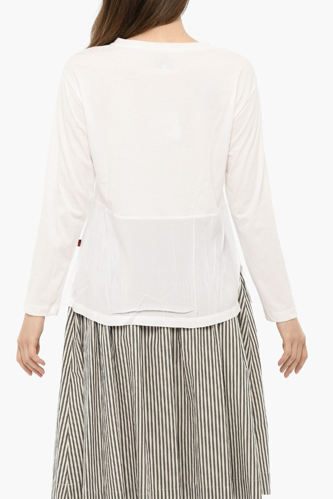 Woolrich 2405~Crewneck T-Shirt with Pocket and Side Slits