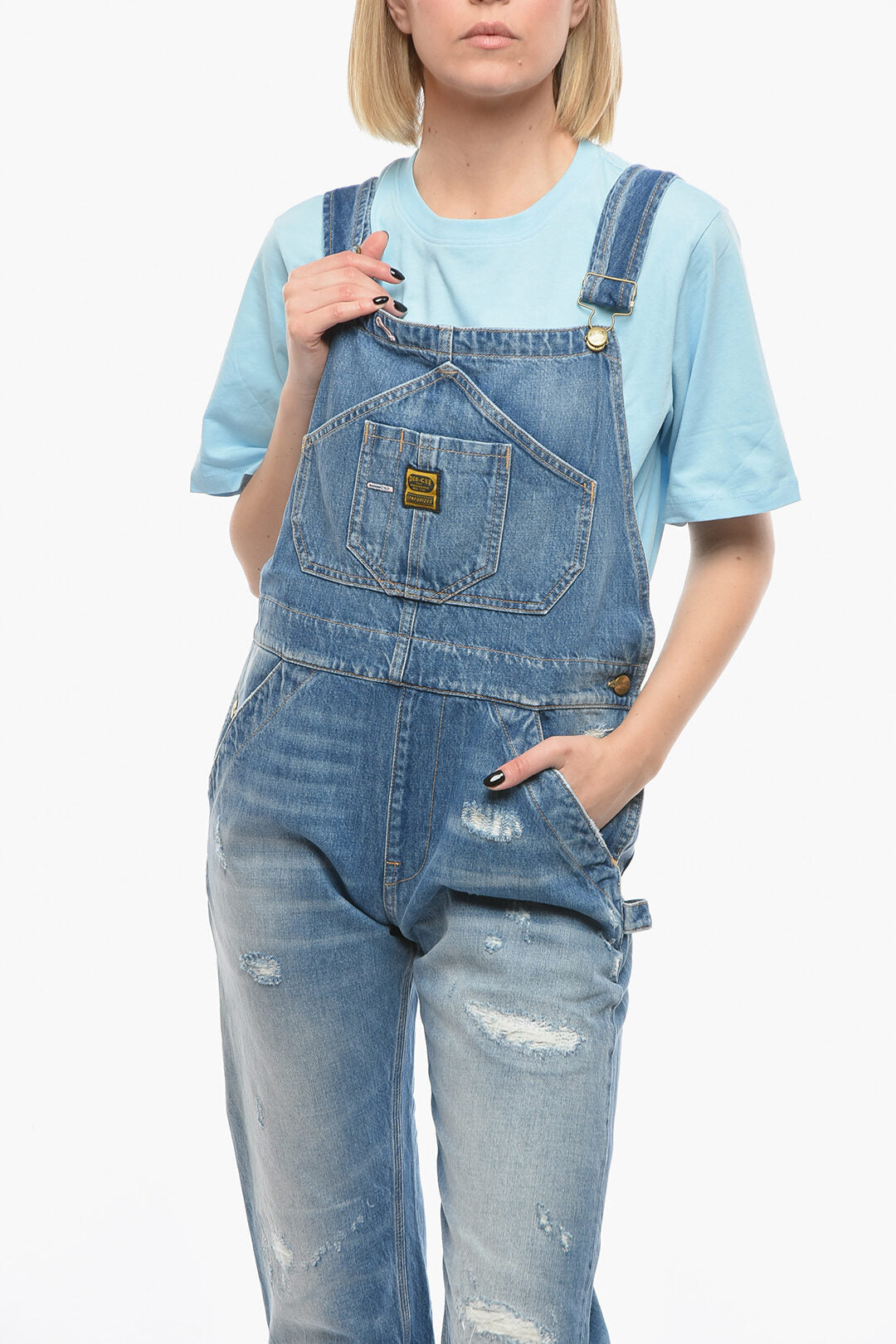 Washington Dee Cee 2405~Denim Overalls WASHINGTON With Logo And Gold Buttons