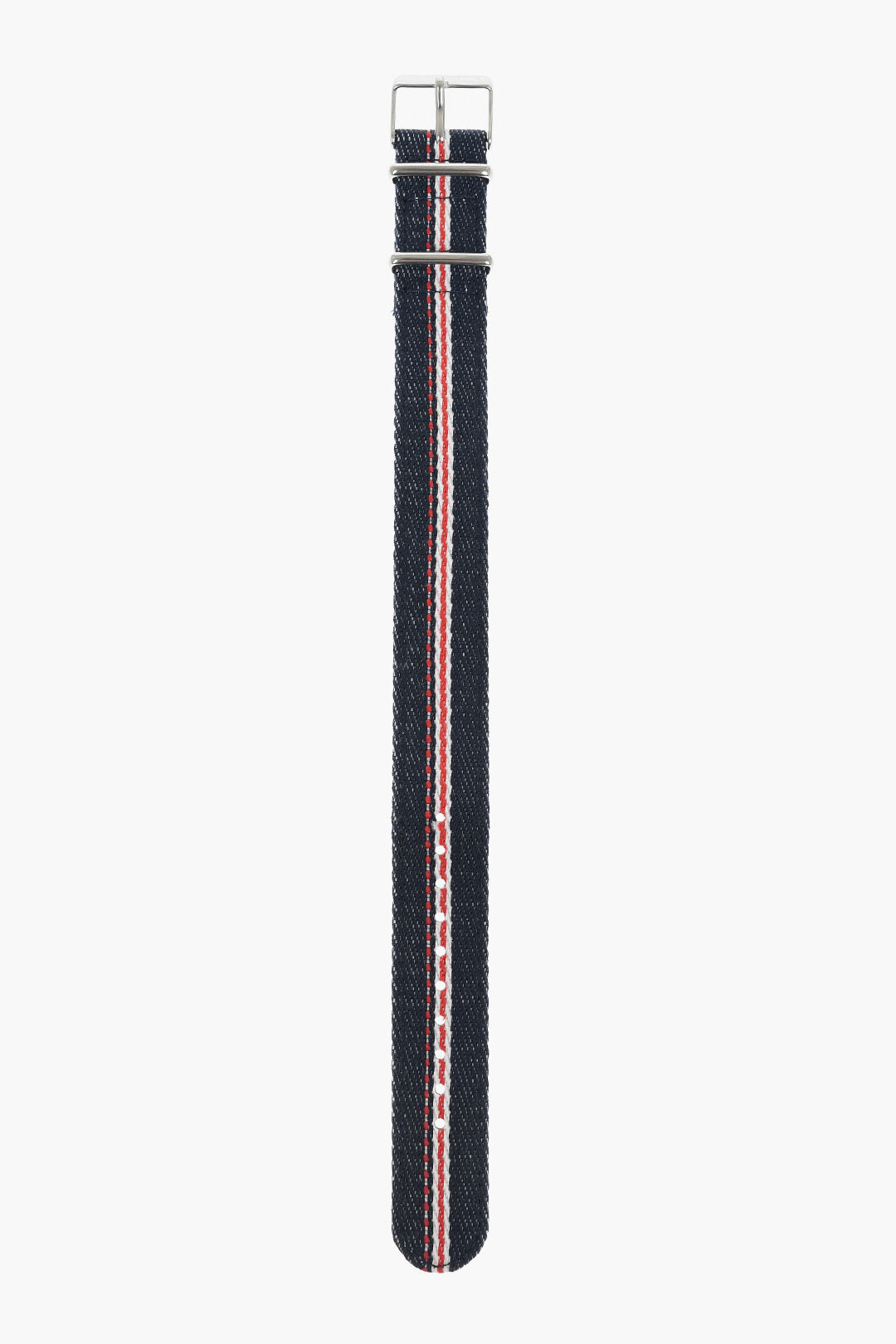 TIMEX 2405~Denim Slip-Through Strap with Striped Detail 20mm