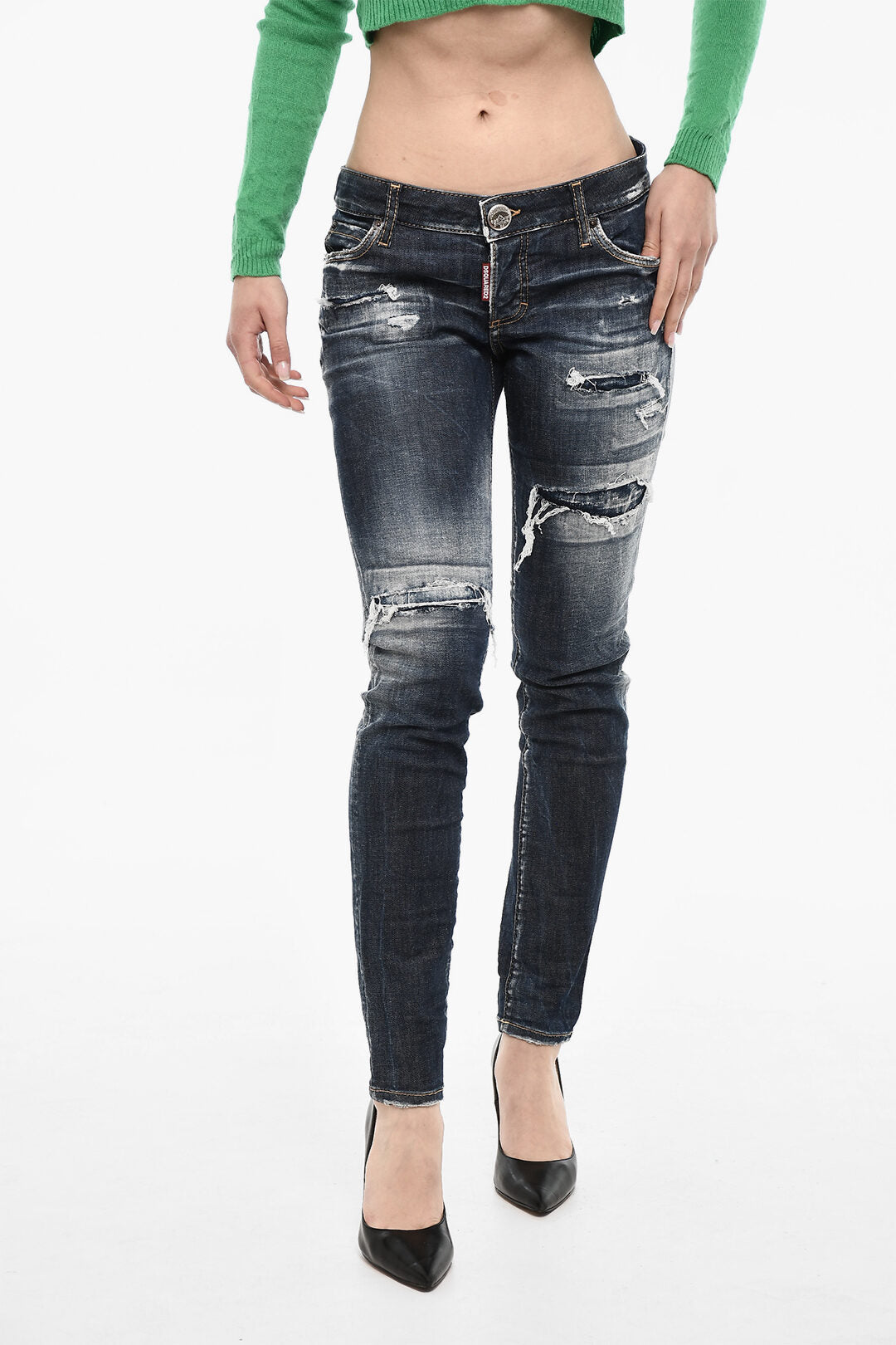 Dsquared2 2405~Distressed Regular-Waist Jeans