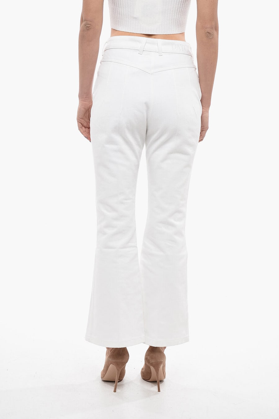 Patou 2405~Flare-Fit Jeans with Jewel Details 28cm, view 2