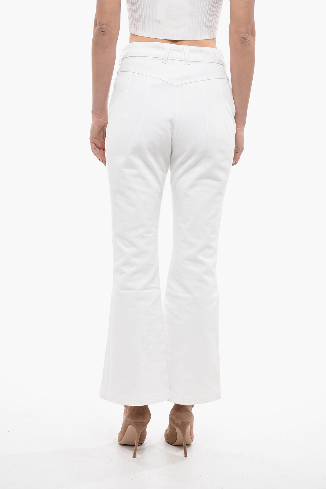 Patou 2405~Flare-Fit Jeans with Jewel Details 28cm, view 2