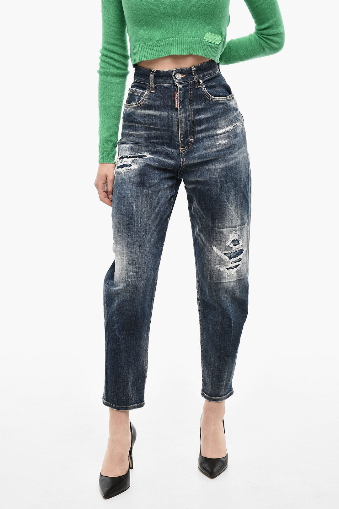 Dsquared2 2405~High-Waist Distressed Jeans