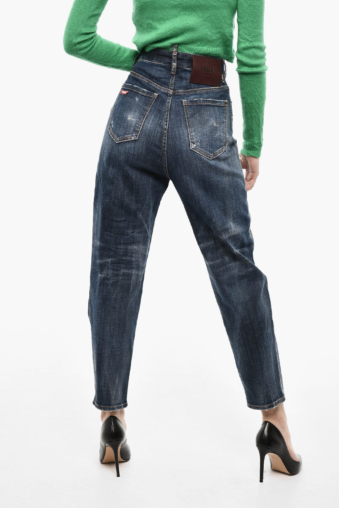 Dsquared2 2405~High-Waist Distressed Jeans, view 2