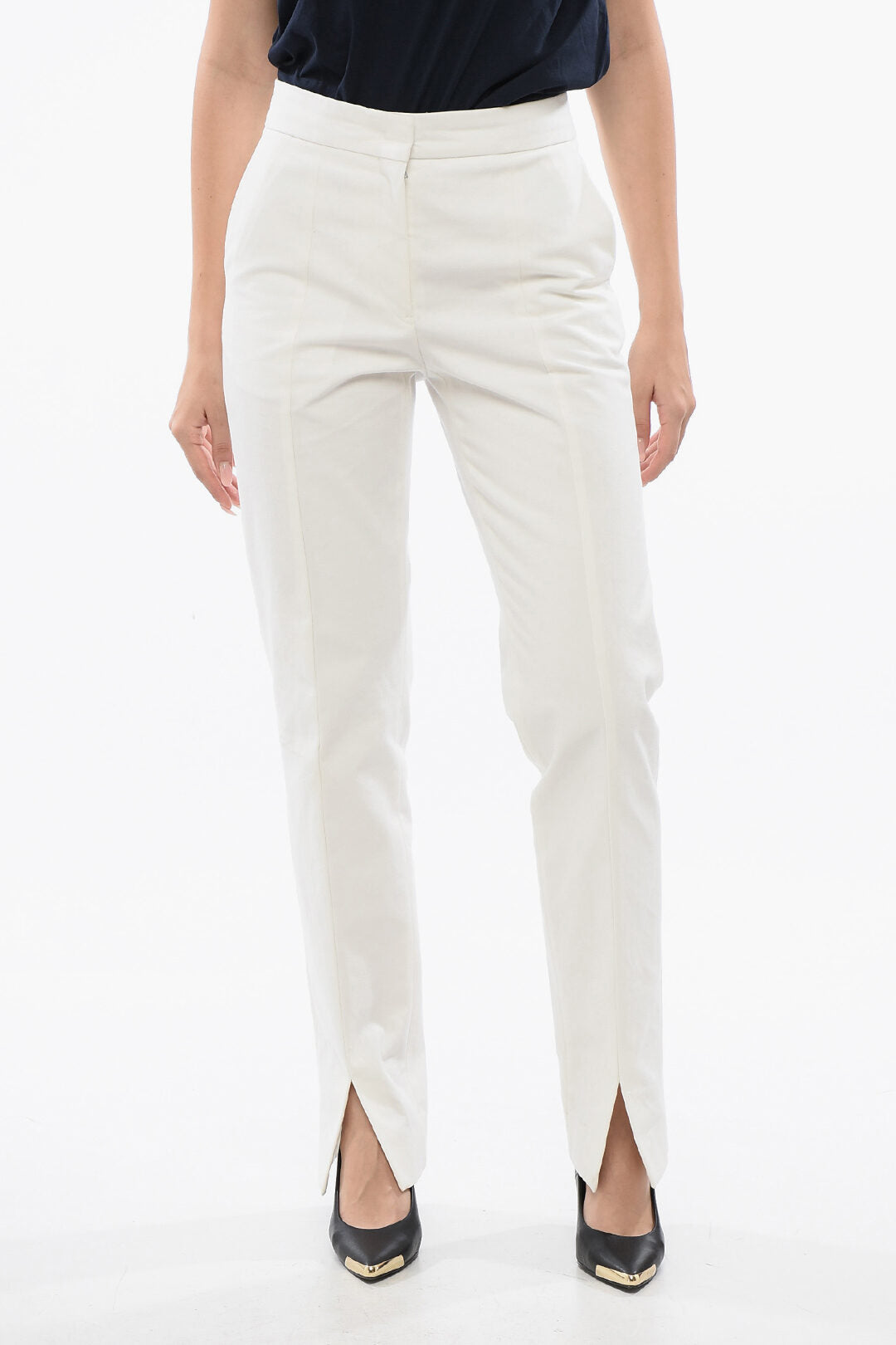 Jil Sander 2405~High-Waist Trousers with Slits