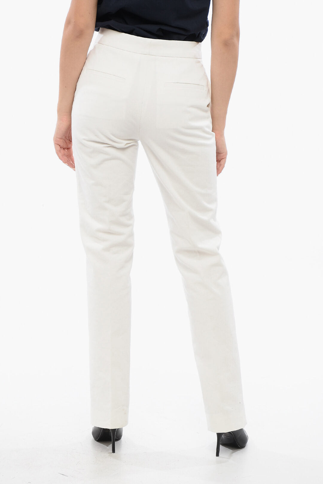 Jil Sander 2405~High-Waist Trousers with Slits, view 2