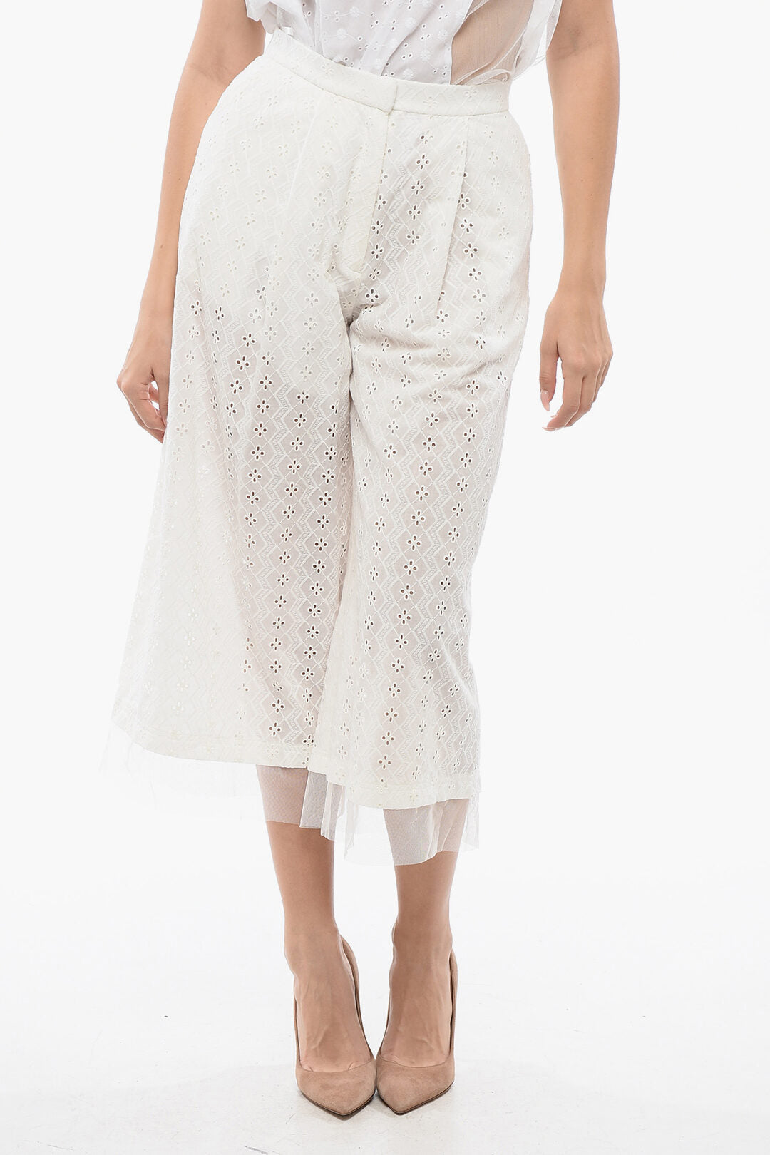 Viktor & Rolf 2405~High-Waisted Trousers NICE & BREEZY Sangallo with Pleats