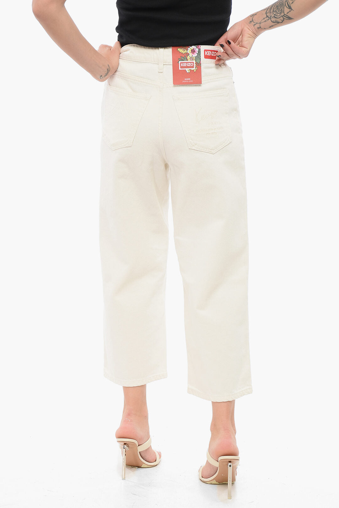 Kenzo 2405~Jeans Cropped Fit SUMIRE with Belt Loops 25cm, view 2