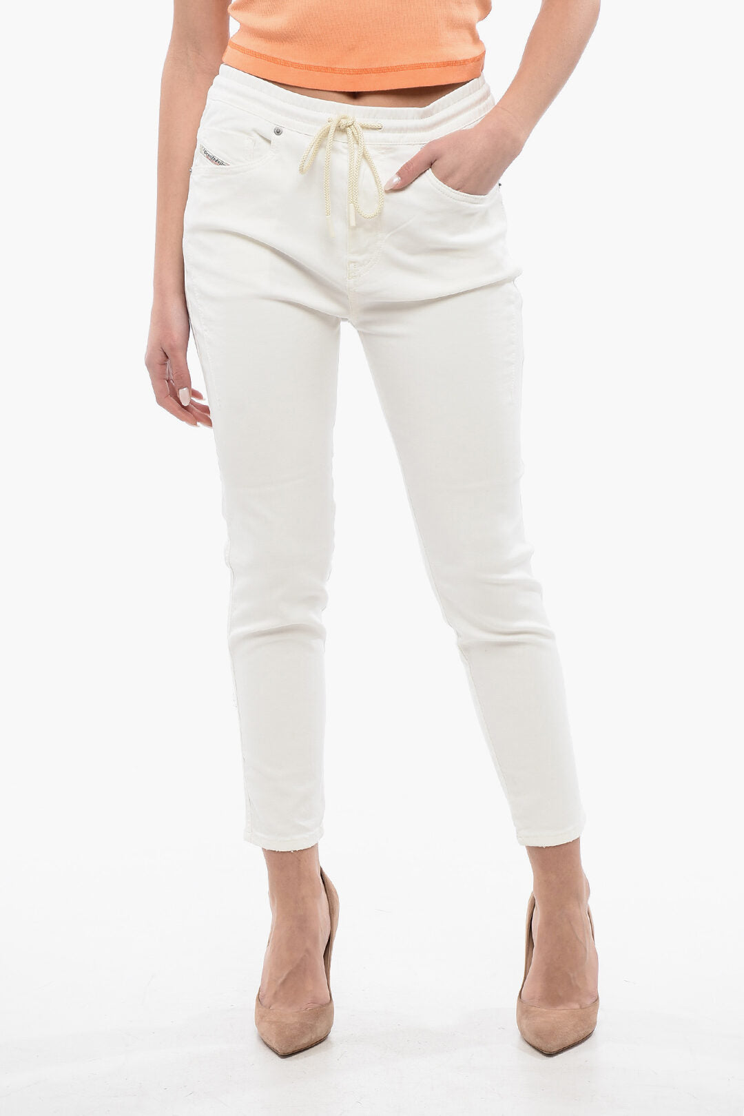 Diesel 2405~Joggjeans 2041 D-FAYZA Light Wash with Elastic Waist