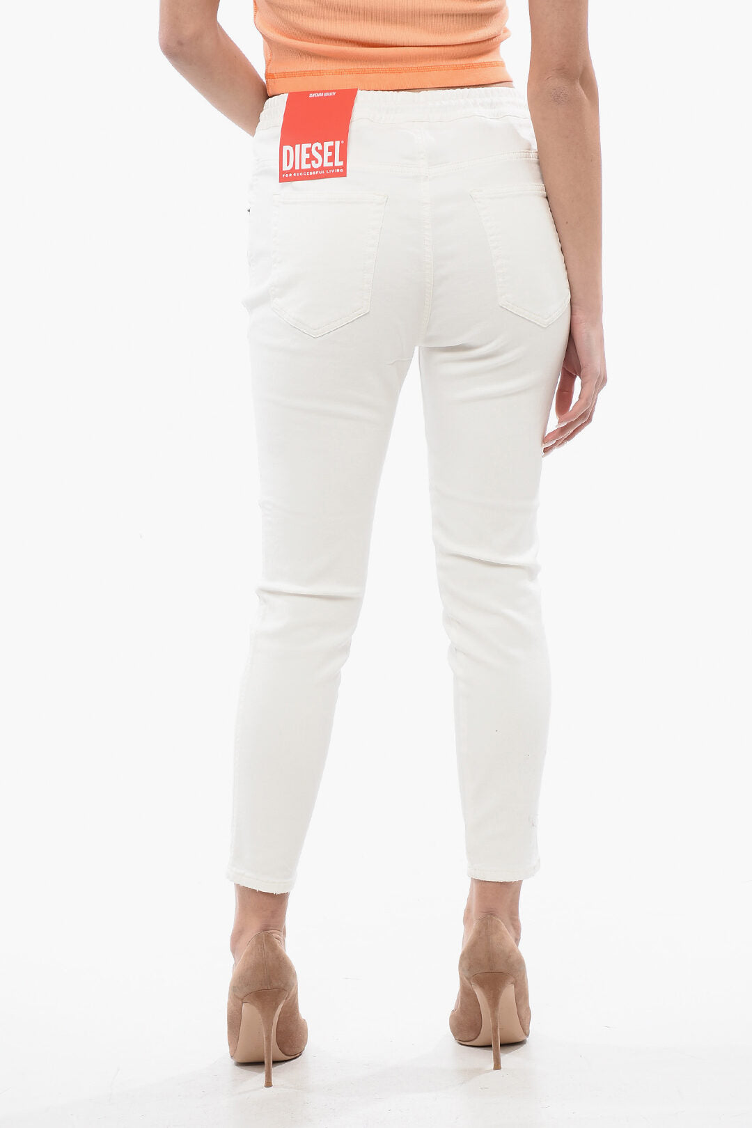 Diesel 2405~Joggjeans 2041 D-FAYZA Light Wash with Elastic Waist, view 2