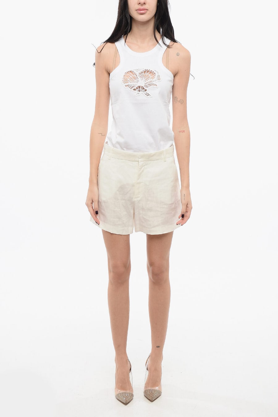 Super Blond 2405~Linen Shorts, view 2