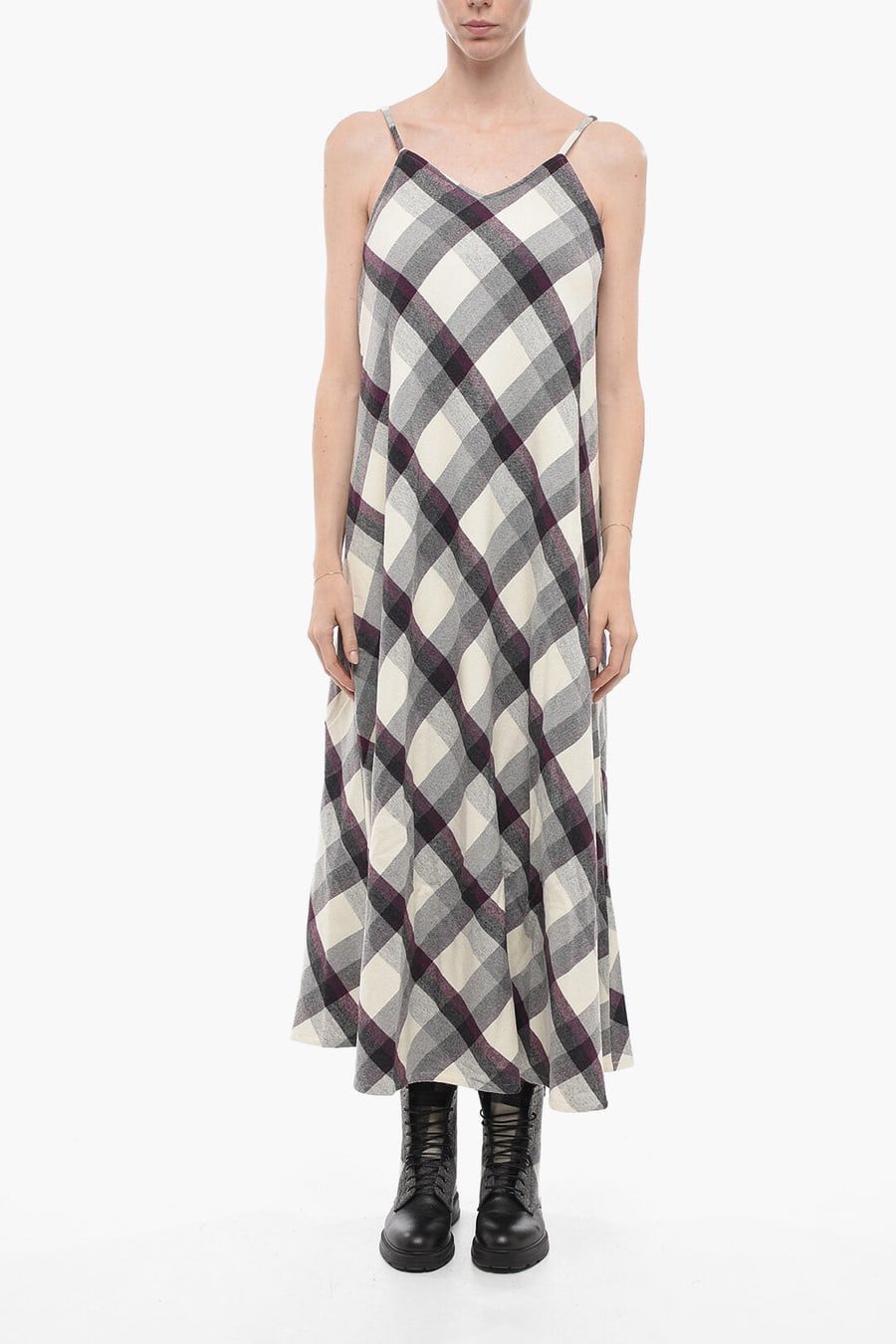 Woolrich 2405~Long Dress ARCHIVE with Checked Pattern