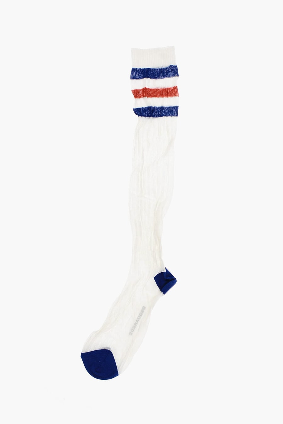 Dsquared2 2405~Long Solid-Color Socks with Embroidery, view 3