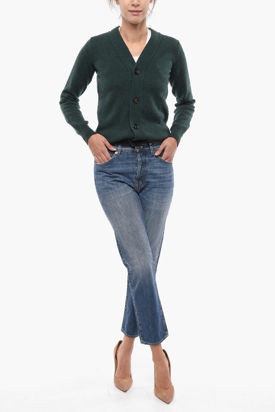 Washington Dee Cee 2405~Loose-Fit Jeans with Logo Buttons 16cm