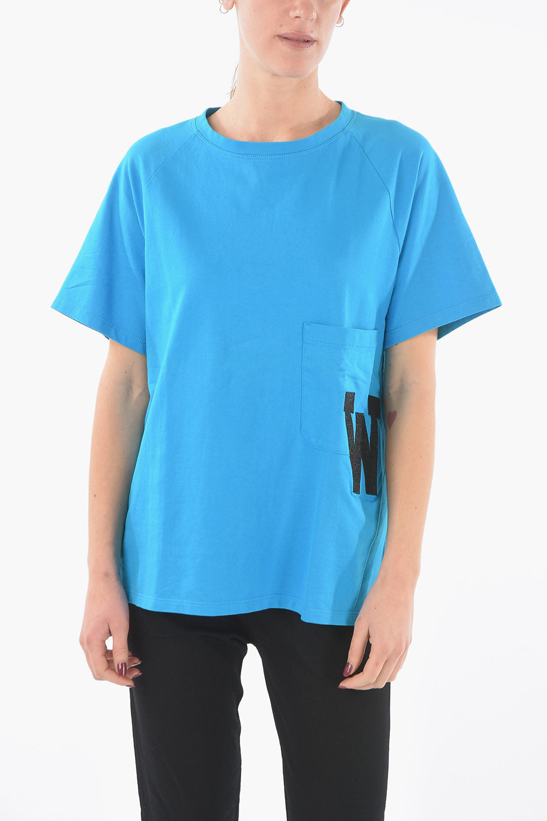 Woolrich 2405~Maxi Crewneck T-shirt with Monogram Patch