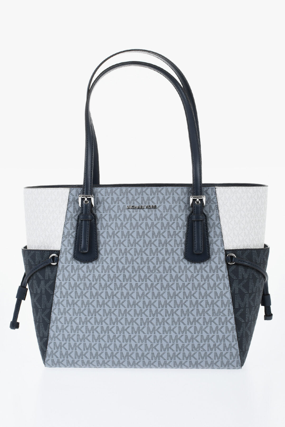 Michael Kors 2405~MICHAEL Color-Block Tote Bag VOYAGER with All-Over Monogram