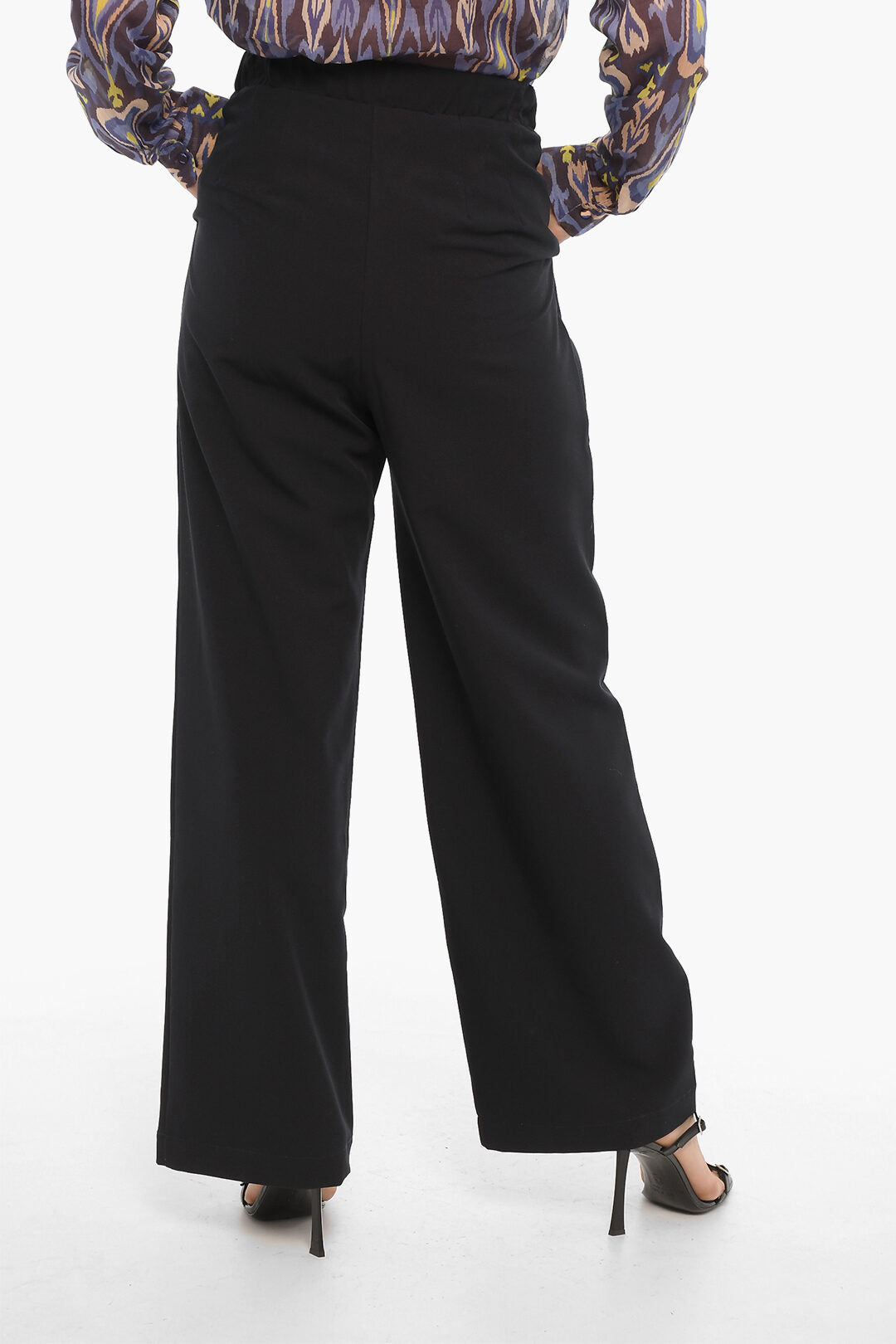 Oblò Unique 2405~One-Pleat Wide-Leg Stretch Pants