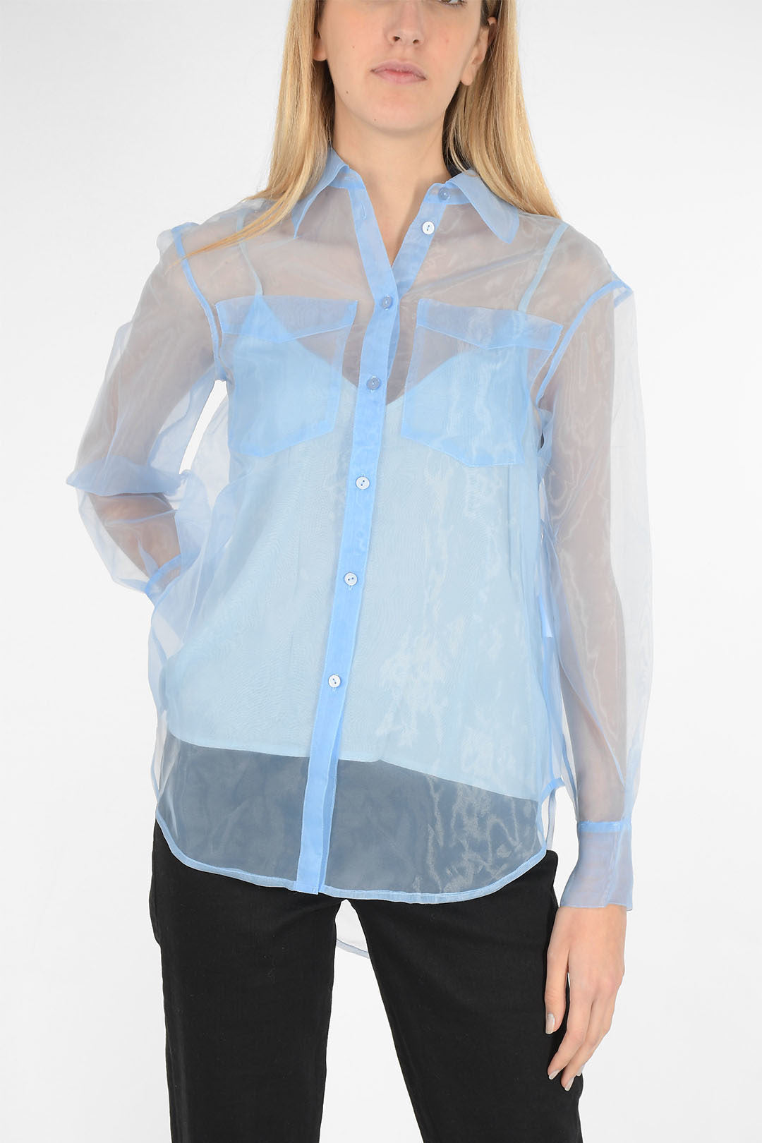 Baum und Pferdgarten 2405~Organza Shirt MINTY Classic Collar