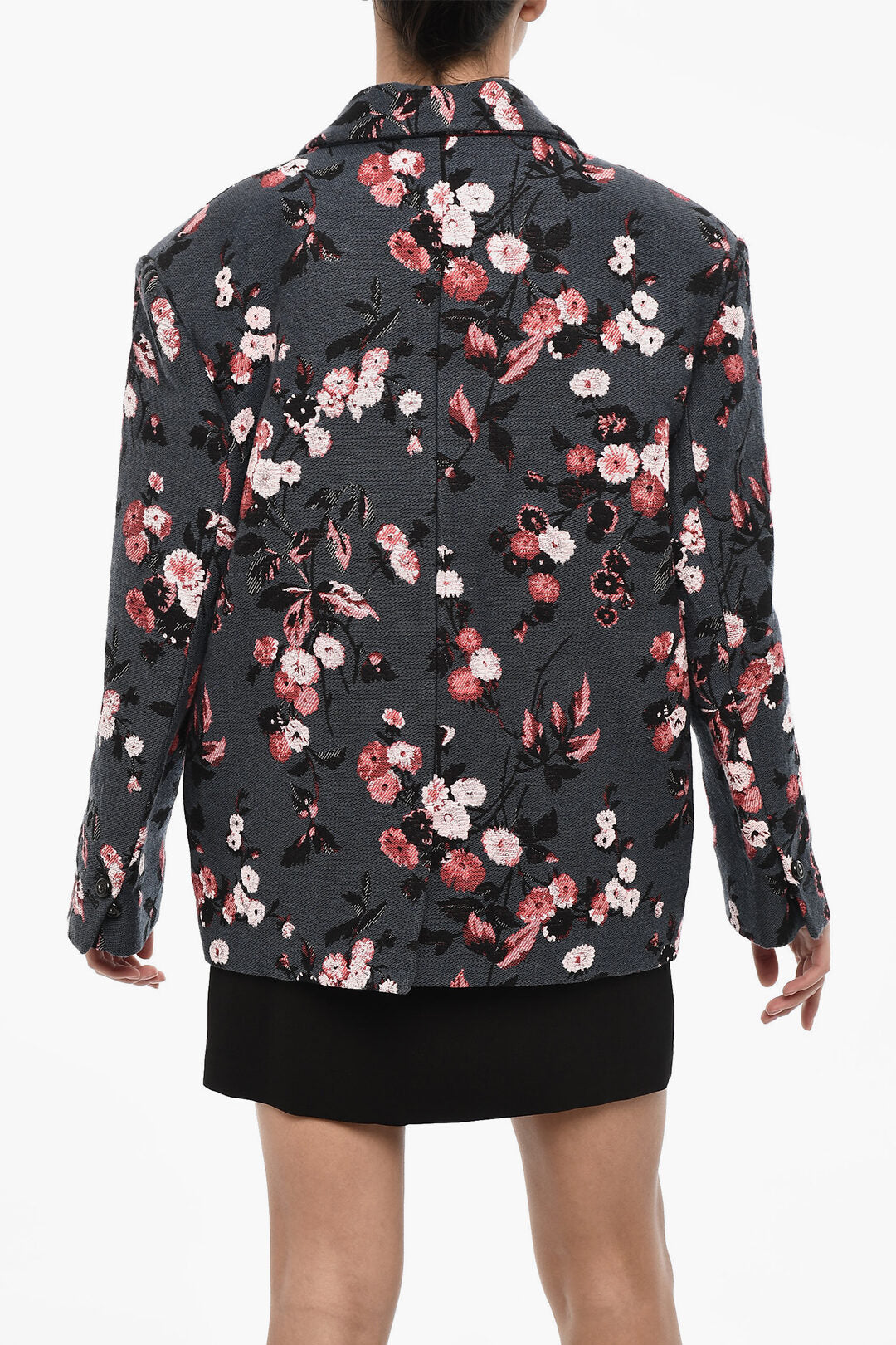 Dsquared2 2405~Oversize Cotton-Blend Blazer with Floral Pattern, view 2