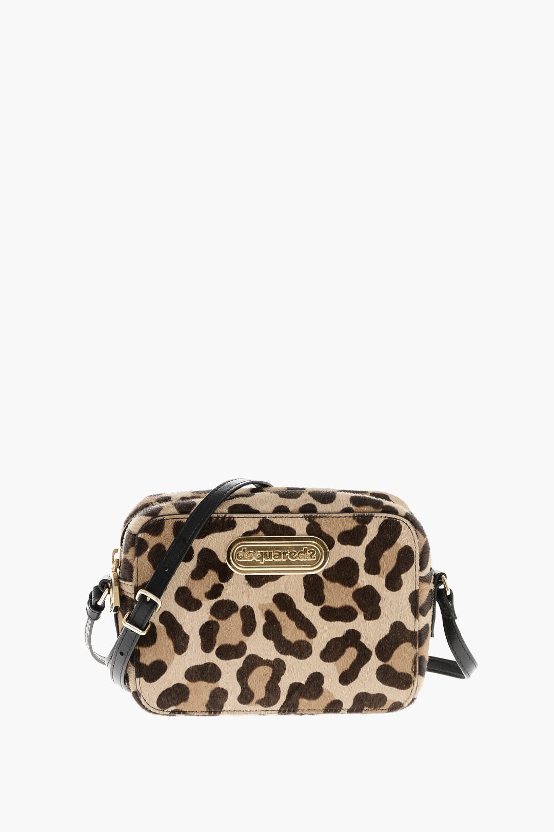 Dsquared2 2405~Pony-Hair Shoulder Bag With Animalier Print