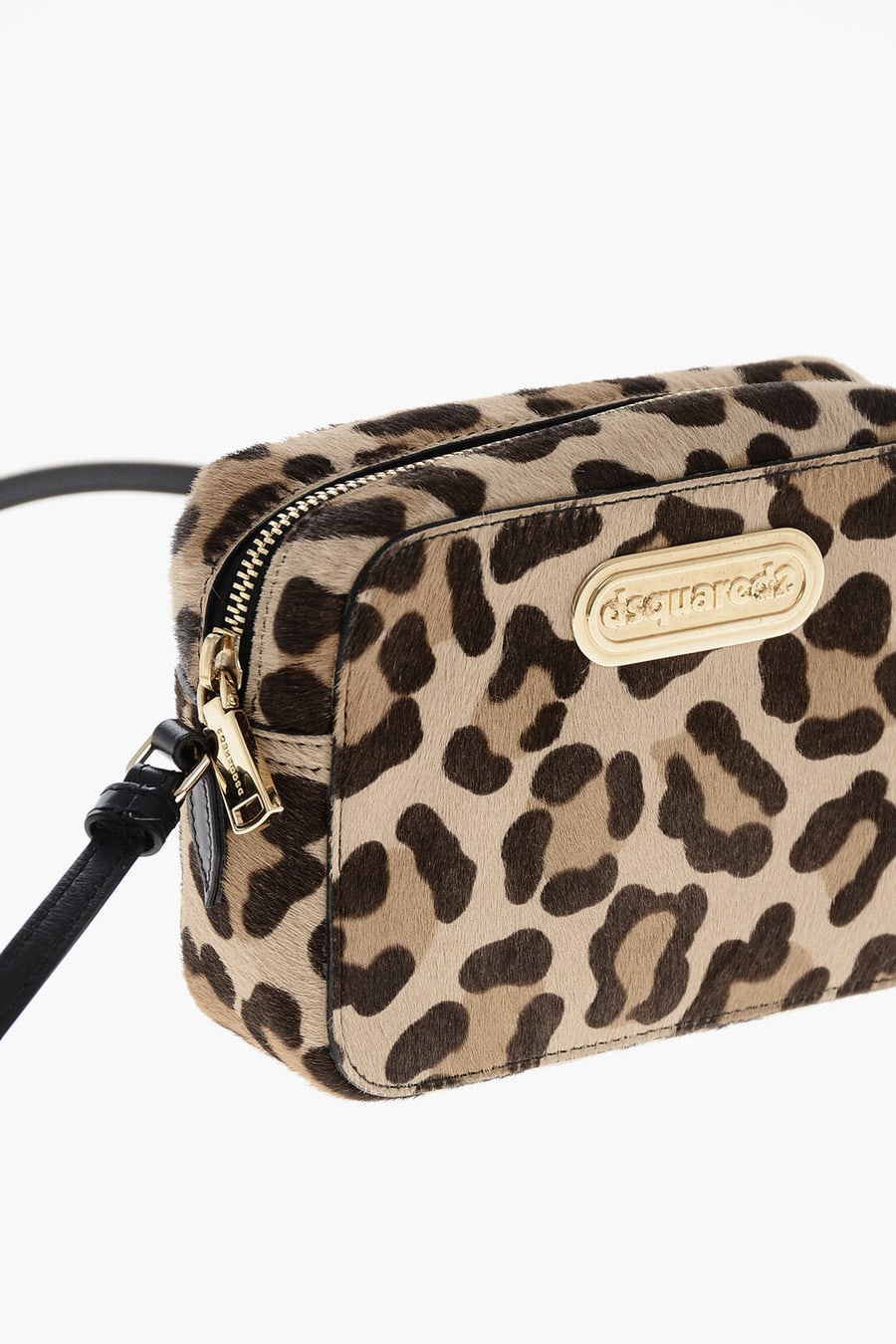 Dsquared2 2405~Pony-Hair Shoulder Bag With Animalier Print