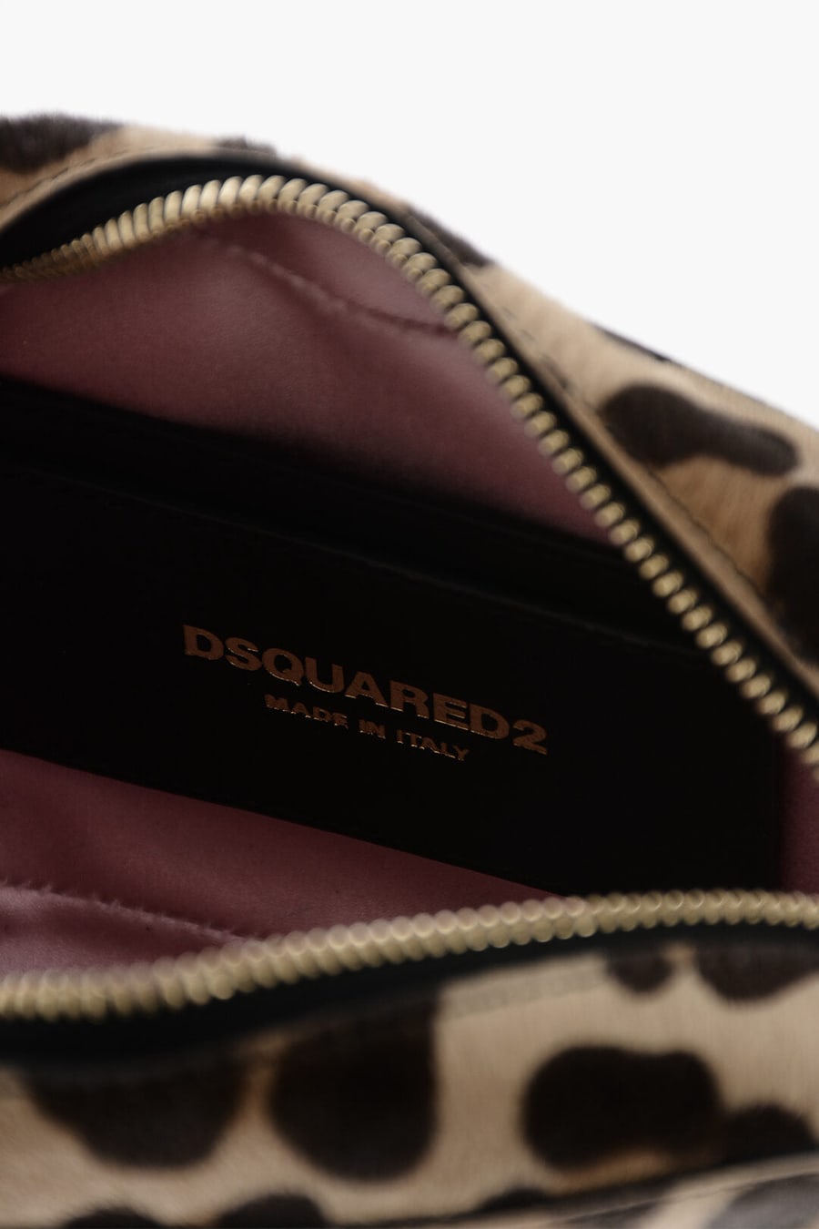 Dsquared2 2405~Pony-Hair Shoulder Bag With Animalier Print, view 4