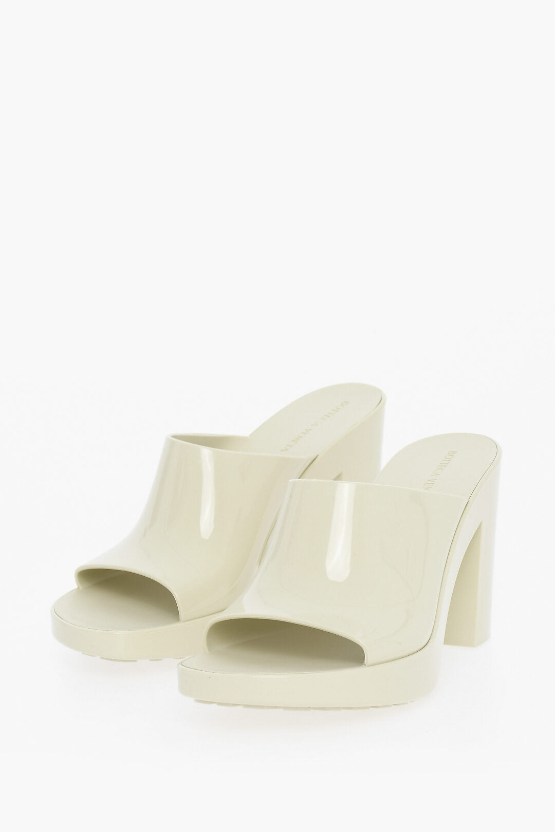 Bottega Veneta 2405~Rubber Sandals GLEAM with 10cm Block Heel