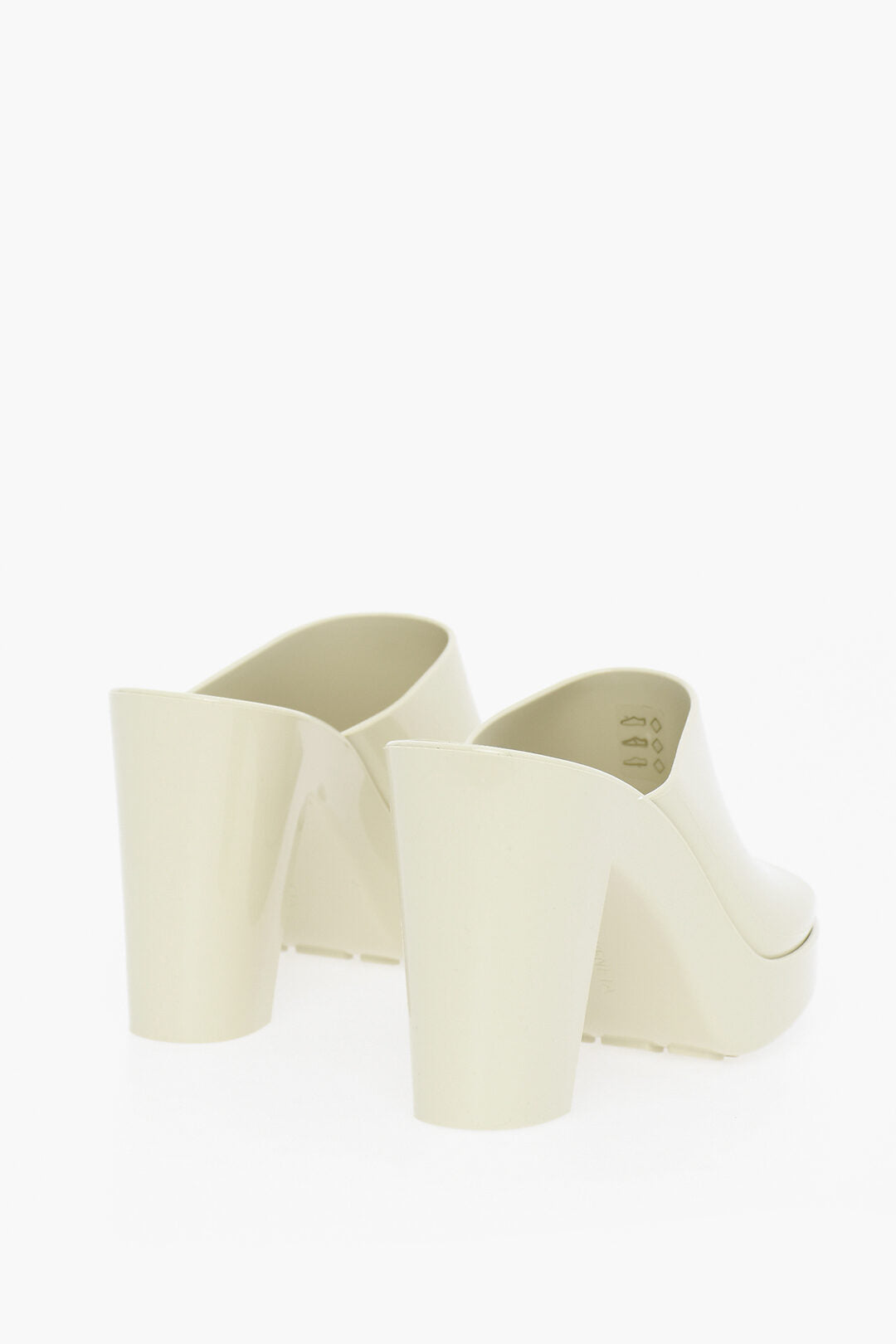 Bottega Veneta 2405~Rubber Sandals GLEAM with 10cm Block Heel, view 2